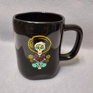 Disney Pixar Coco Rae Dunn Mug, Black "Remember Me" Day of Dead Skull Halloween